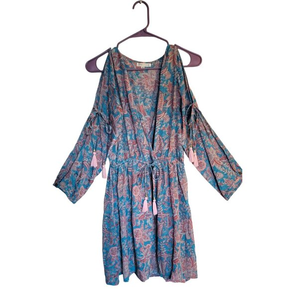 Long Sleeve Dress, Dreamy Satin Paisley Fabric - Picture 1 of 11